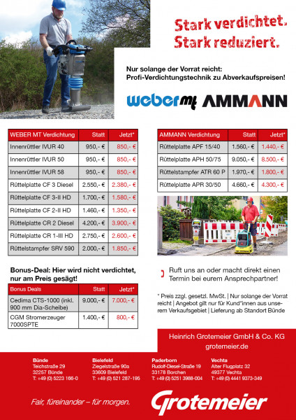 Flyer-Abverkauf-Verdichtungstechnik